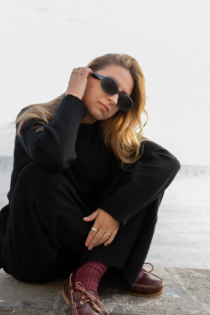 Marina 100% Merino Pullover Schwarz 