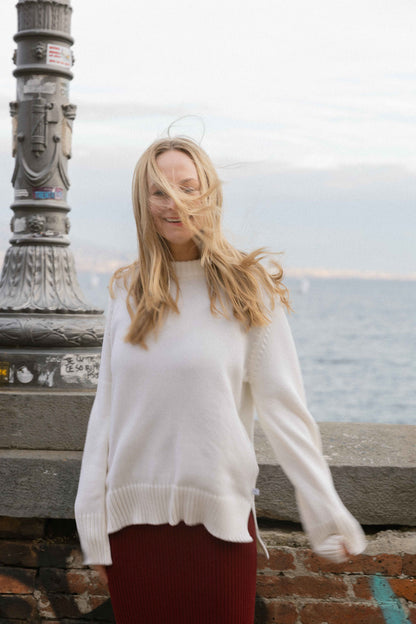 Marina 100% Merino Pullover Weiß 