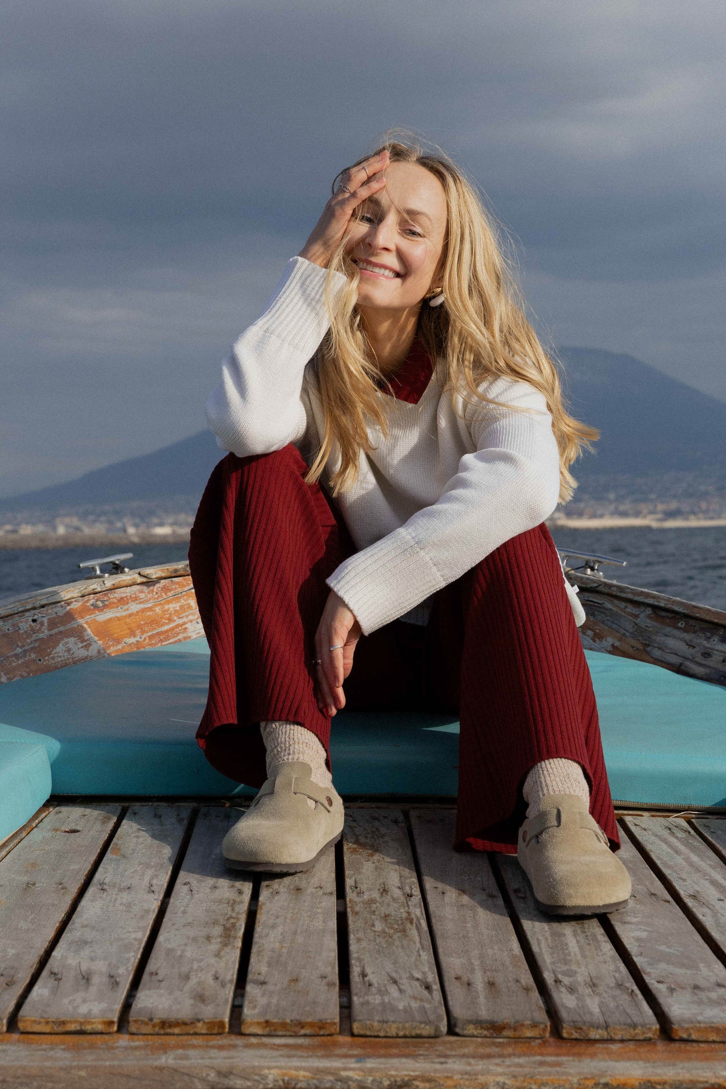 Marina 100% Merino Pullover Weiß 