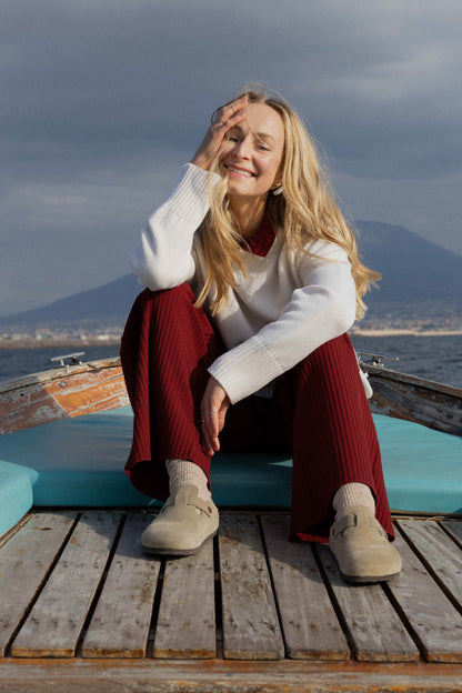 Marina 100% Merino Pullover Weiß 