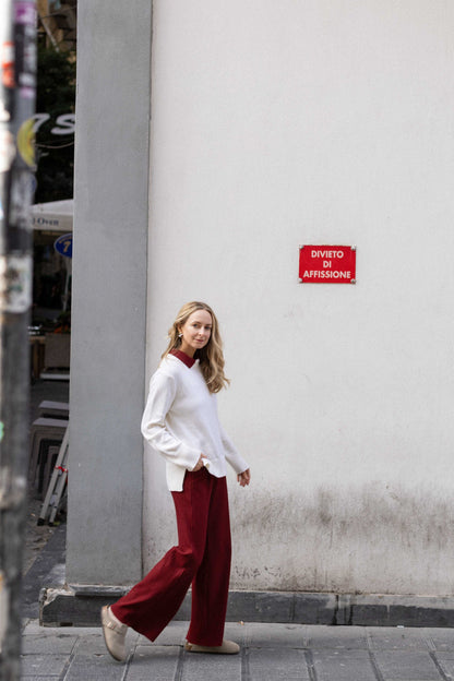 Marina 100% Merino Pullover Weiß 