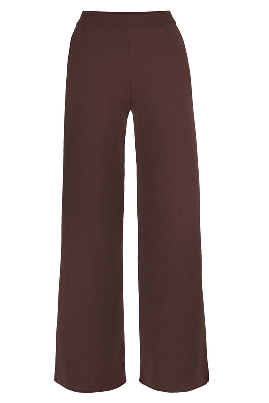 100 % Merino Wide Pants Chocolate