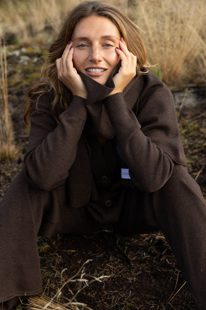 100 % Merino Wide Pants Chocolate