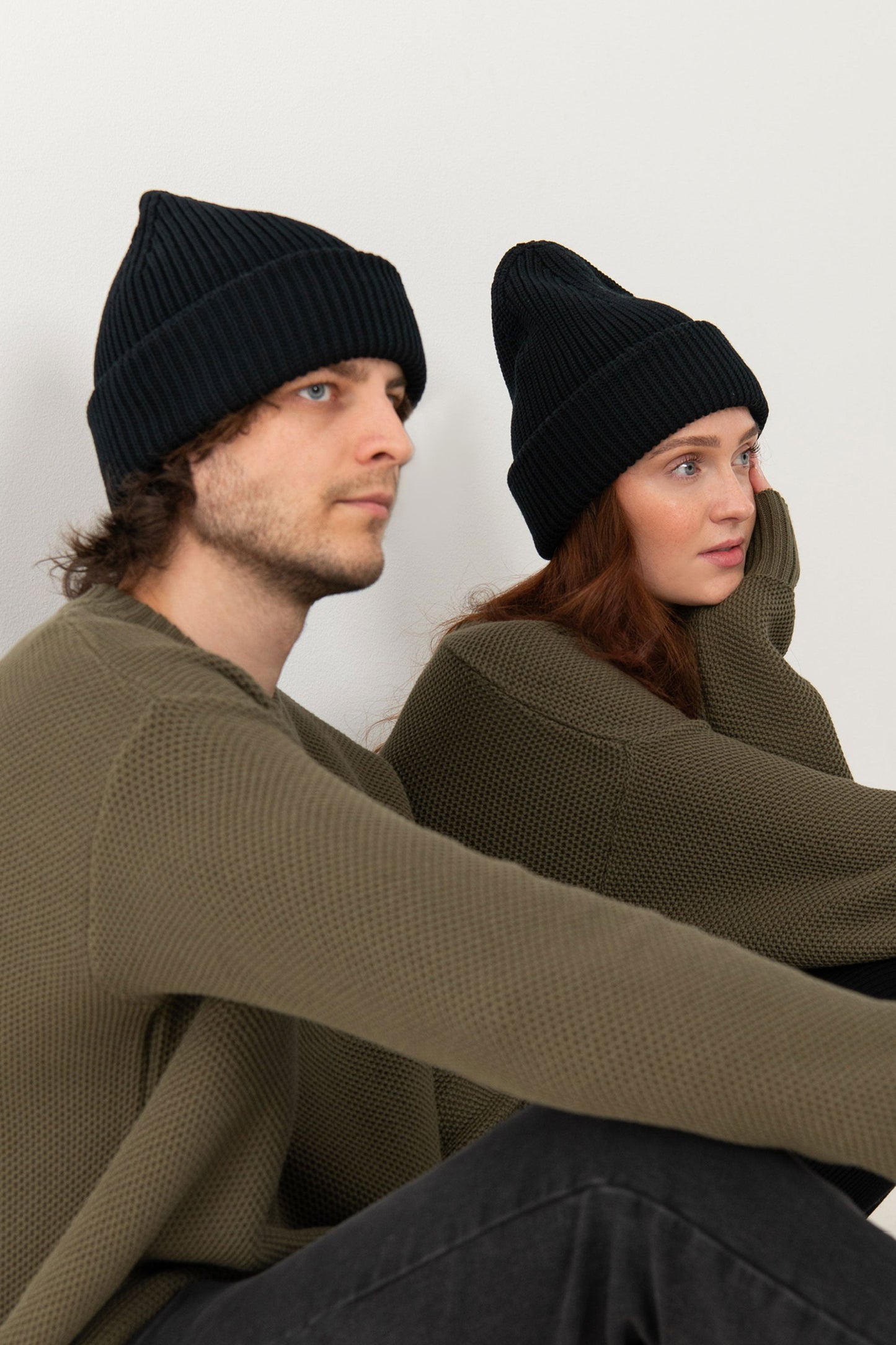Rotondo 100% Merino Mütze Schwarz