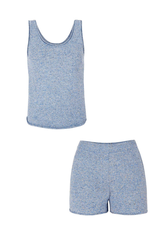 Set aus Tanktop und Shorts Sabbia Hellblau