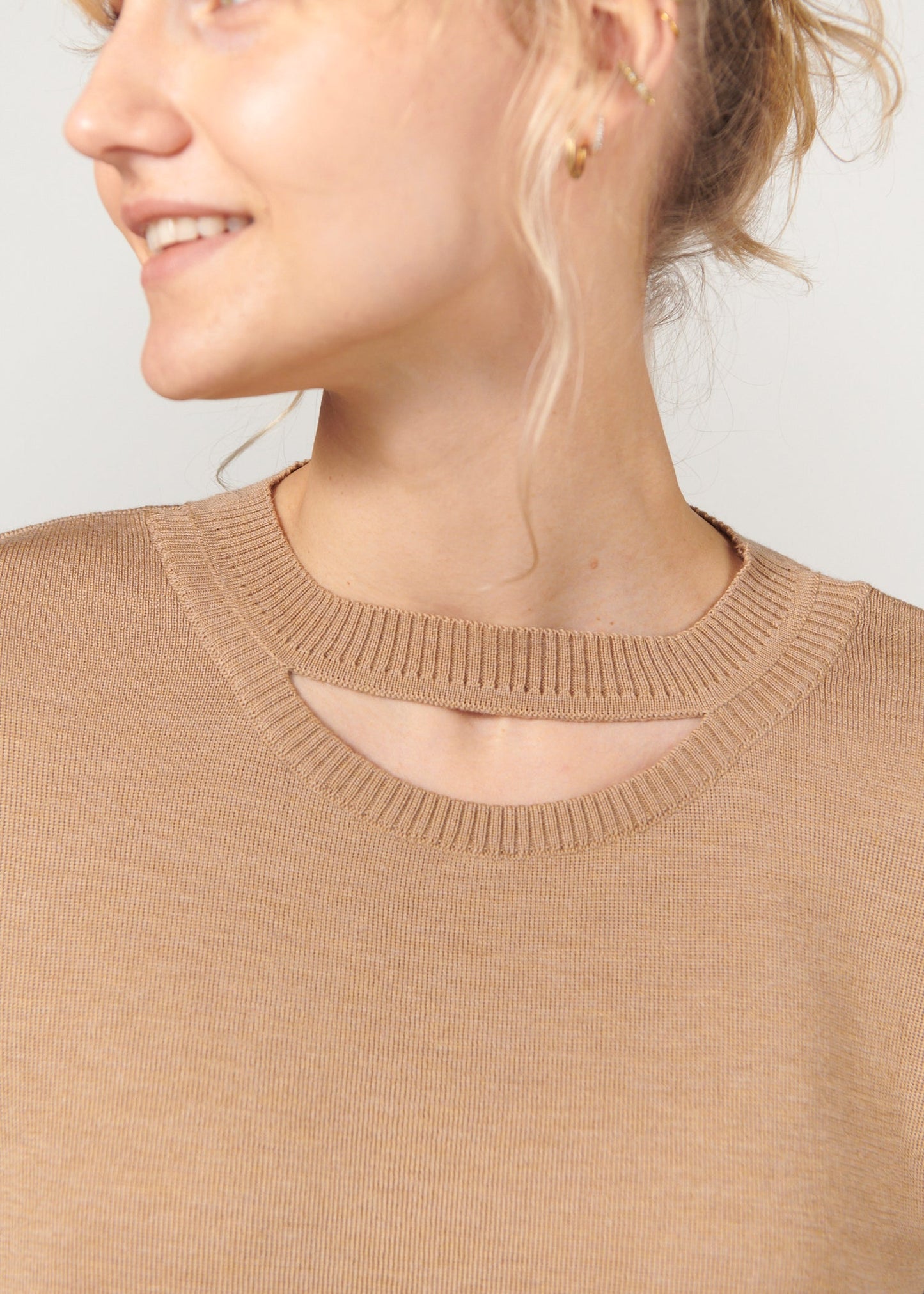 Ora & Rotondo 100% Merino Co-ord in beige