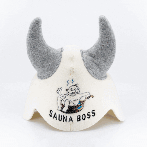 Sauna Hat ‘ Sauna Boss’ 100% Wool
