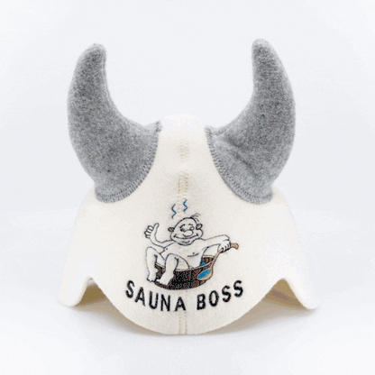 Sauna Hat ‘ Sauna Boss’ 100% Wool