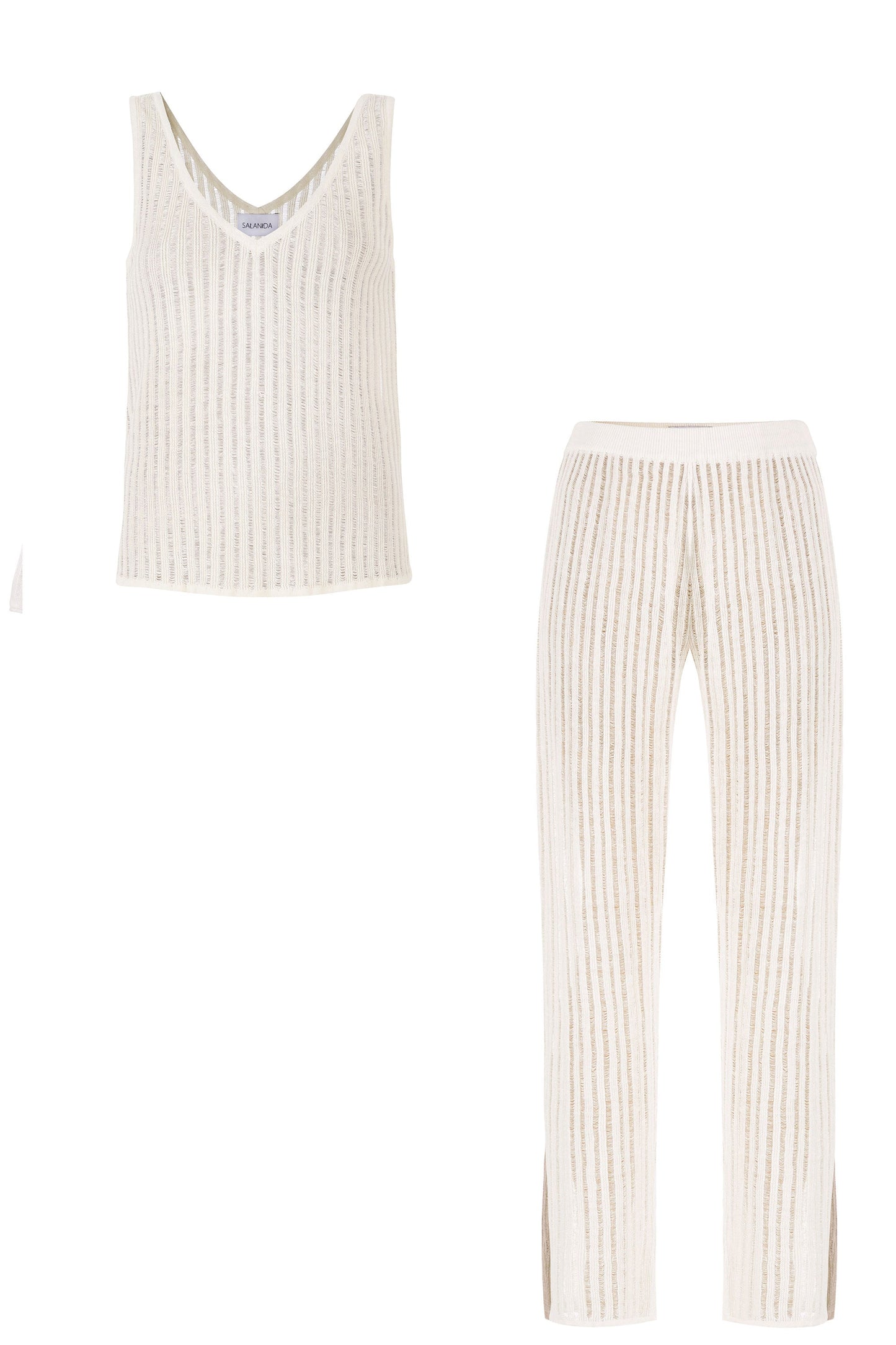 Sole and Caldo 100% Linen Co-ord White