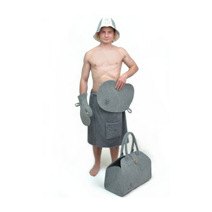 Premium Wool Felt Sauna Bag – Handmade, Stylish & Eco-Friendly
