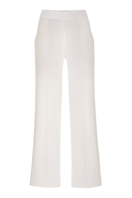 Vera Ribbed Pants White