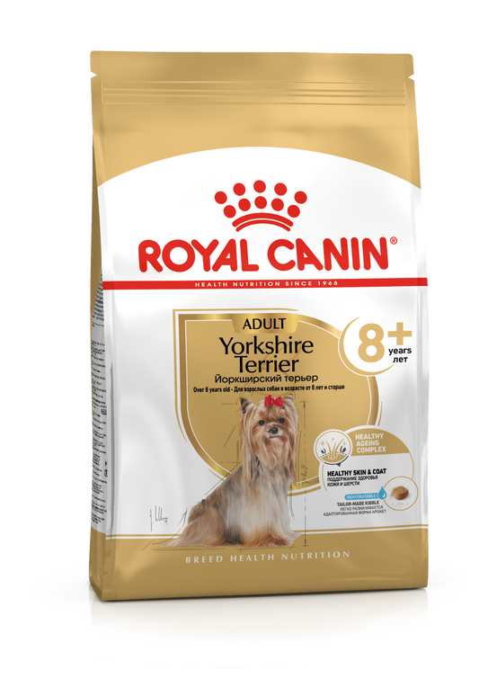 Royal Canin Yorkshire Terrier Adult 8+ - Specialus sausas maistas vyresnio amžiaus šunims 1,5 kg