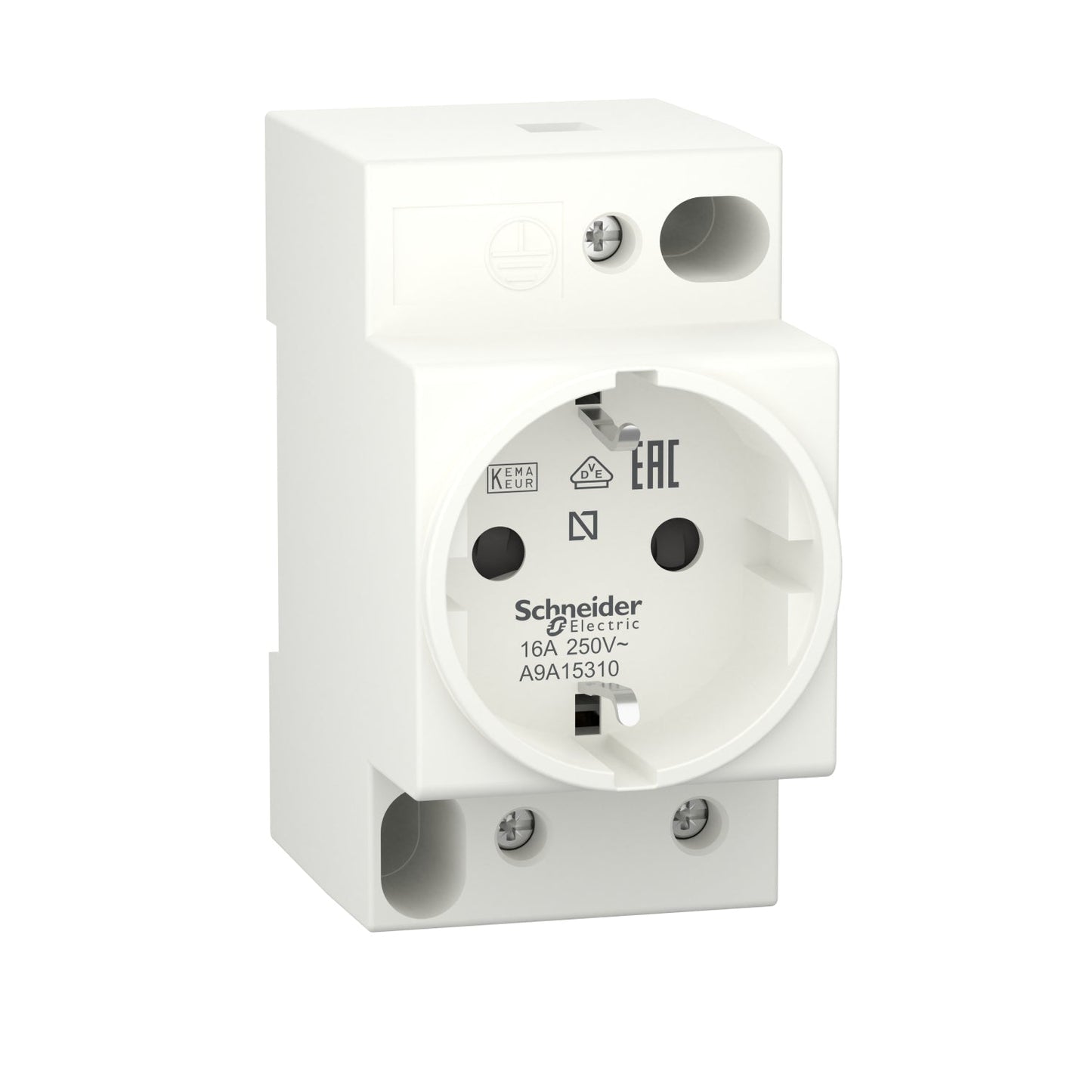 A9A15310 DIN socket, Acti9 iPC, 2P+E, 16A, 250VAC