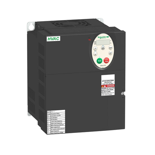 ATV212HU75N4 variable speed drive ATV212 - 7.5kW - 10hp - 480V - 3ph - EMC - IP21
