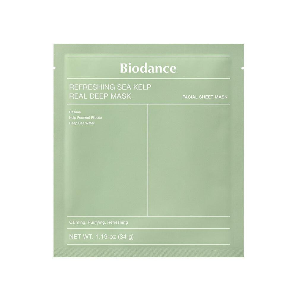 Biodance Refreshing Sea Kelp Real Deep Mask - Raminamoji ir Drėkinamoji Veido Kaukė | 1vnt