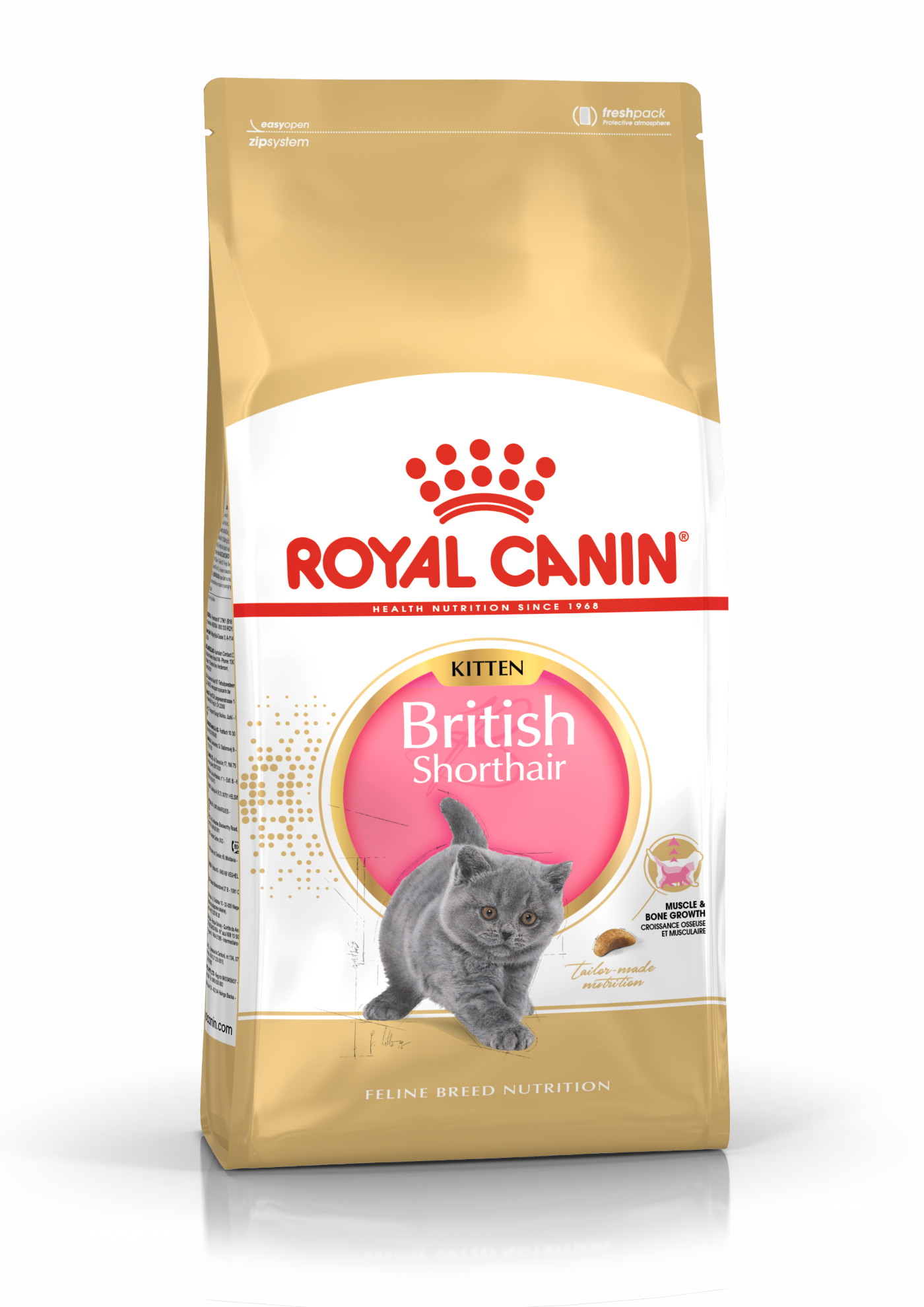 Royal Canin Feline Breed Nutrition British Shorthair Kitten 10kg - Professional packaging for British Shorthair kittens up to 12 months