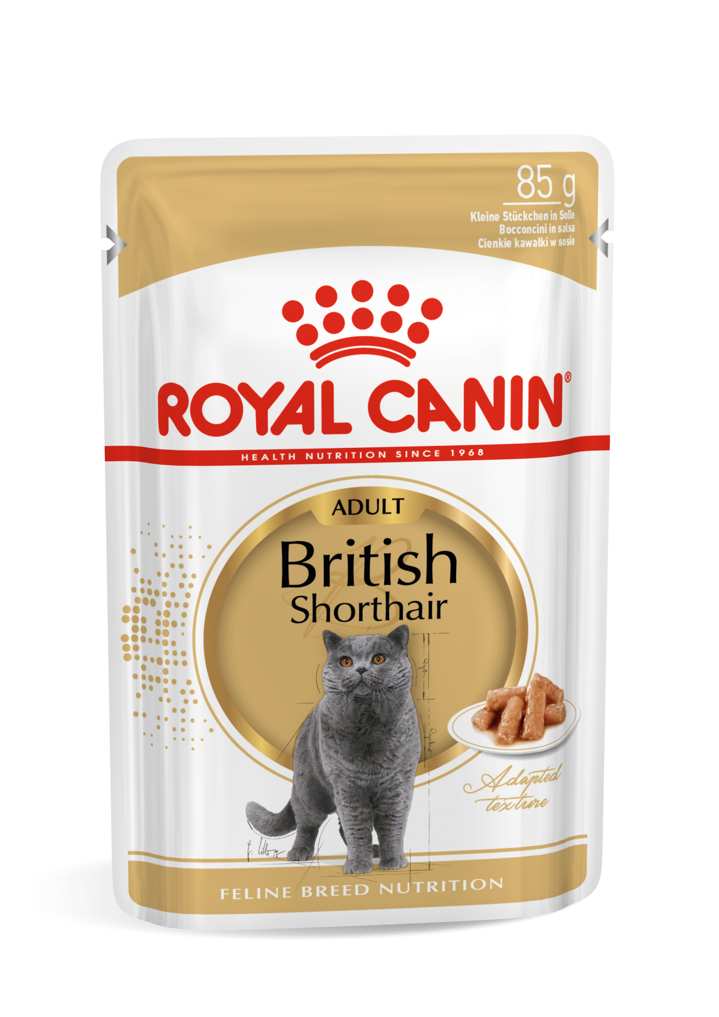 Royal Canin Feline Breed Nutrition British Shorthair Adult Gravy 12x85g - Wet food in gravy for adult British Shorthair cats