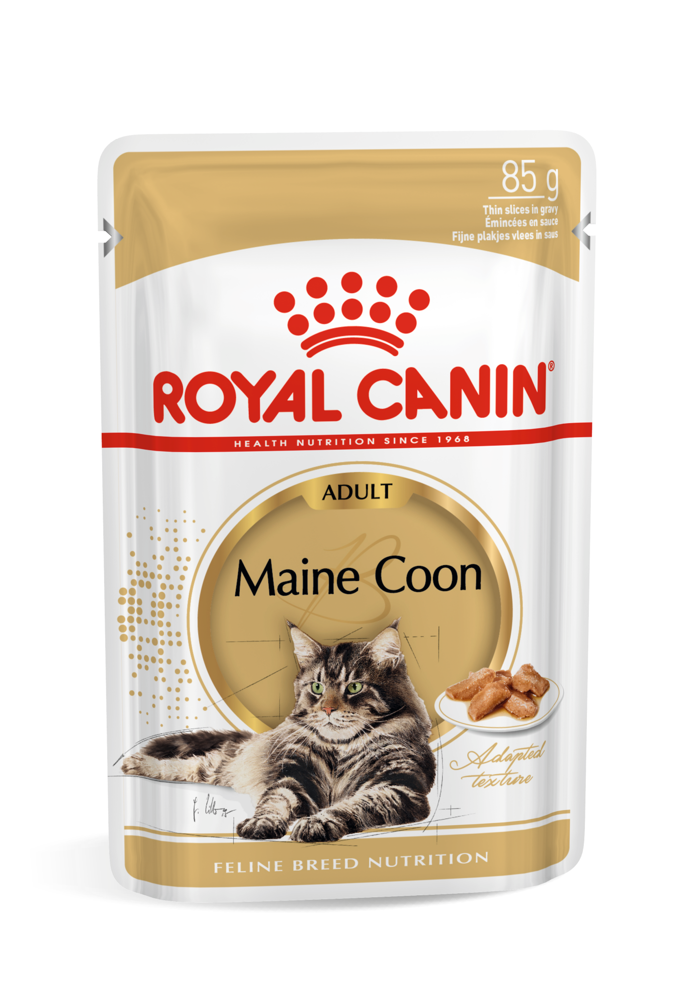 Royal Canin Feline Breed Nutrition Maine Coon Adult Gravy 12x85g - Wet food in gravy for adult Maine Coon cats