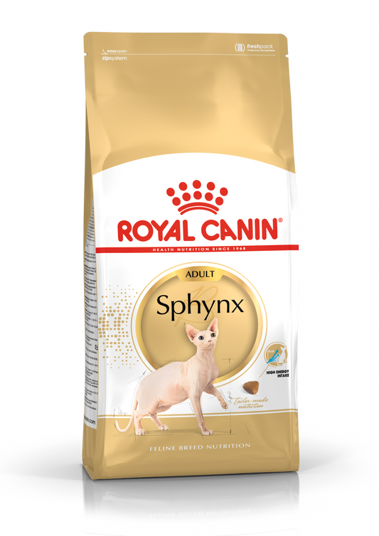 Royal Canin Feline Breed Nutrition Sphynx Adult 10kg - Professional package for adult Sphynx cats from 12 months