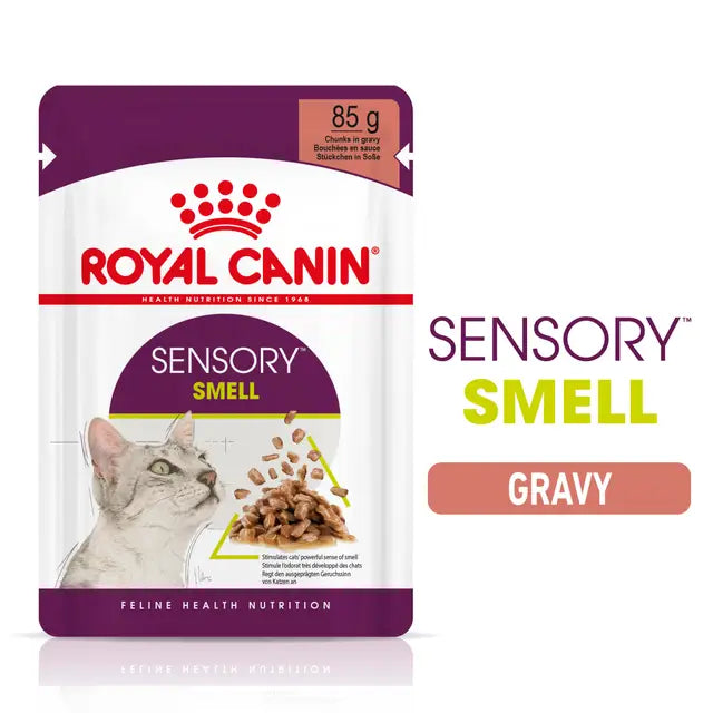 Влажный корм SENSORY™ SMELL Chunks in Gravy для взрослых кошек, 12 x 85 г.