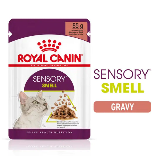 SENSORY™ SMELL Kawałki w sosie – Karma mokra dla dorosłych kotów 12x85g