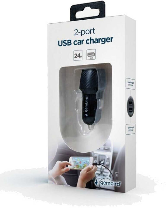 Car charger Gembird TA-U2C48A-CAR-01 USB - Black