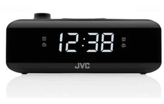 JVC Radijo Žadintuvas RAE211B - Juodas Kompaktiškas FM Žadintuvas