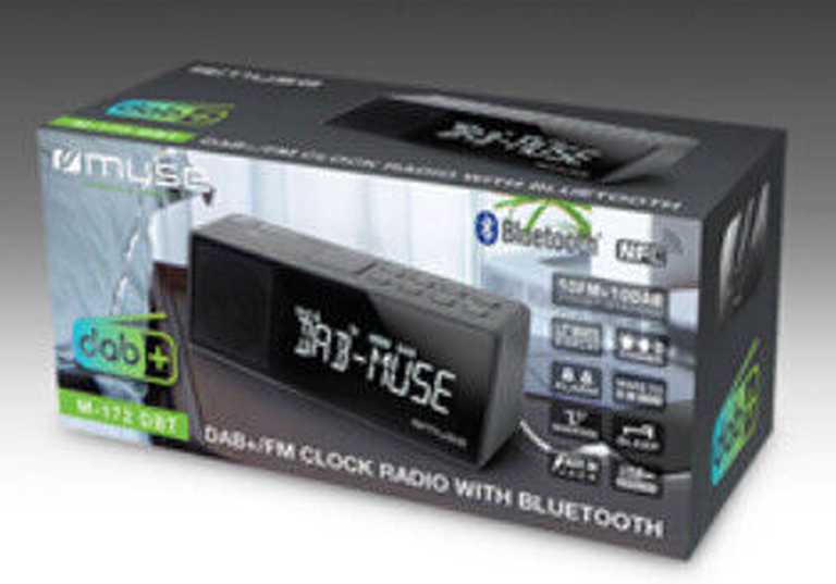 Muse Radijo Žadintuvas M-172 DBT - Juodas Bluetooth FM Žadintuvas