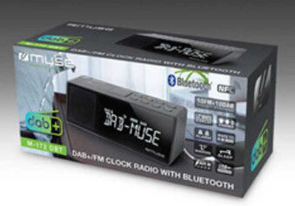 Muse Radijo Žadintuvas M-172 DBT - Juodas Bluetooth FM Žadintuvas