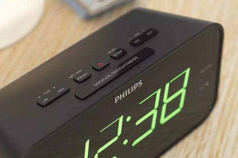 Philips Radijo Žadintuvas TAR3306/12 - Juodas Kompaktiškas FM Žadintuvas