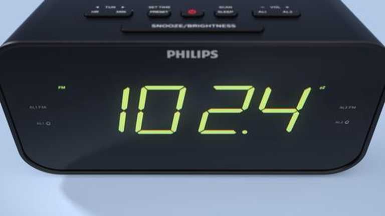 Philips Radijo Žadintuvas TAR3306/12 - Juodas Kompaktiškas FM Žadintuvas