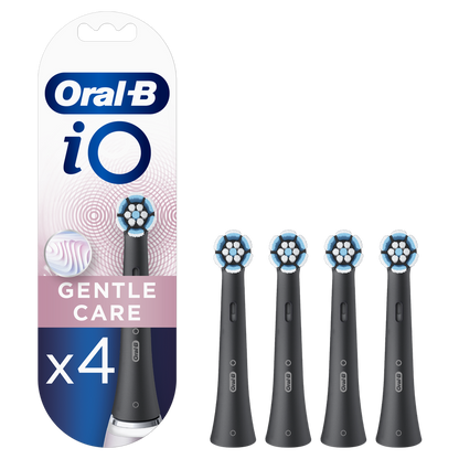Braun Gentle Care Antgaliai - Juodi 4 vnt. Jautrių Dantenų Priežiūrai