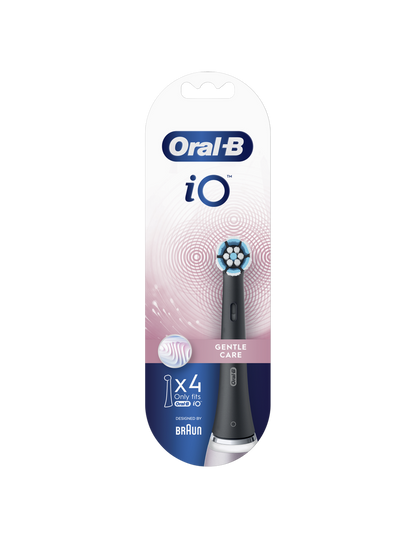 Braun Gentle Care Antgaliai - Juodi 4 vnt. Jautrių Dantenų Priežiūrai