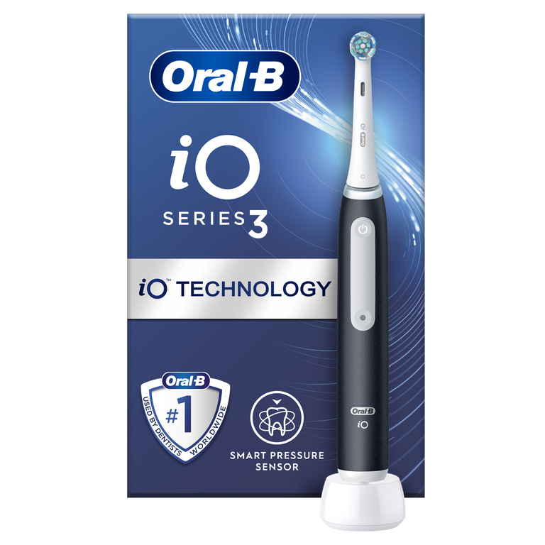 Braun Oral-B iO Series 3 Elektrinis Dantų Šepetėlis - Juodas Smart