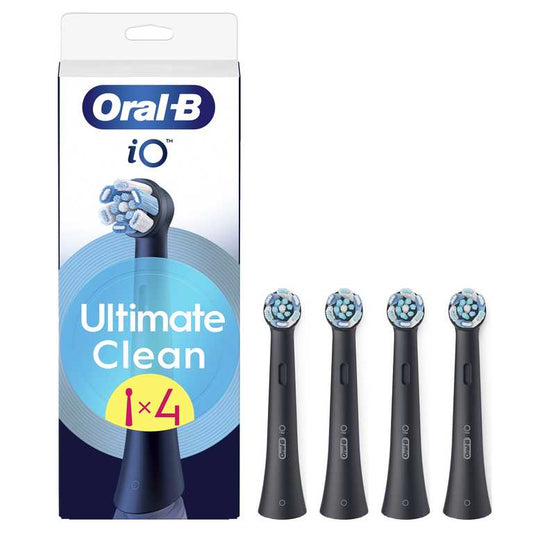 Oral-B iO UltimateClean Dantų Šepetėlio Galvutės CBF-4 - Juodos 4 vnt.