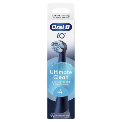 Oral-B iO UltimateClean Dantų Šepetėlio Galvutės CBF-4 - Juodos 4 vnt.