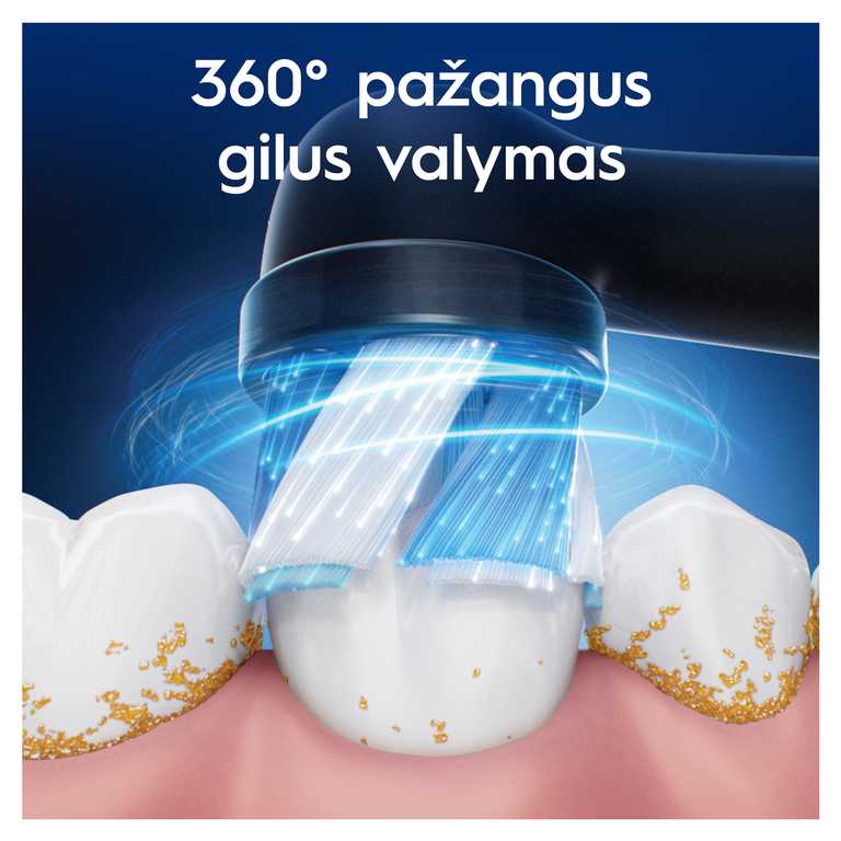 Oral-B iO UltimateClean Dantų Šepetėlio Galvutės CBF-4 - Juodos 4 vnt.