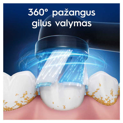 Oral-B iO UltimateClean Dantų Šepetėlio Galvutės CBF-4 - Juodos 4 vnt.