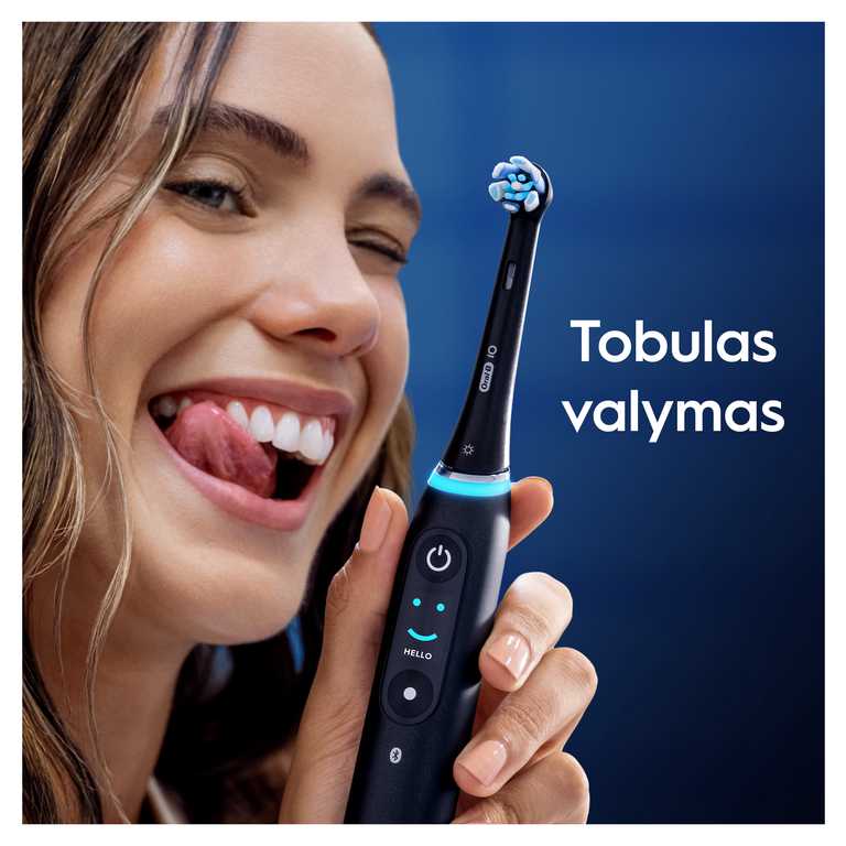Oral-B iO UltimateClean Dantų Šepetėlio Galvutės CBF-4 - Juodos 4 vnt.