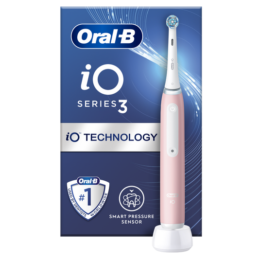 Braun Oral-B iO Series 3 Elektrinis Dantų Šepetėlis - Rožinė Smart