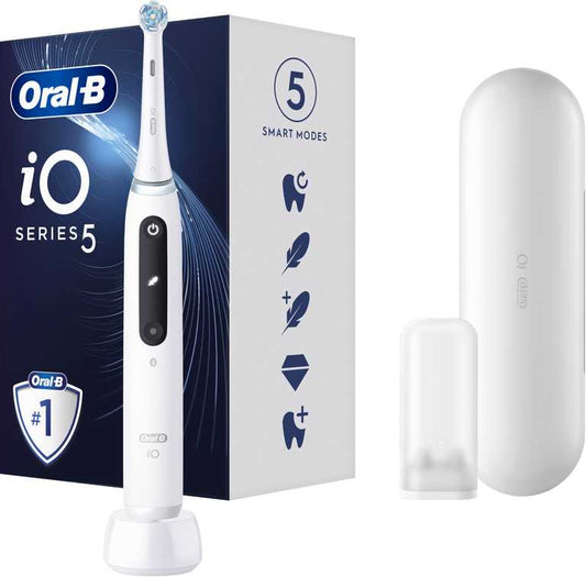 Oral-B iO Series 5 Elektrinis Dantų Šepetėlis - Baltas Premium Smart