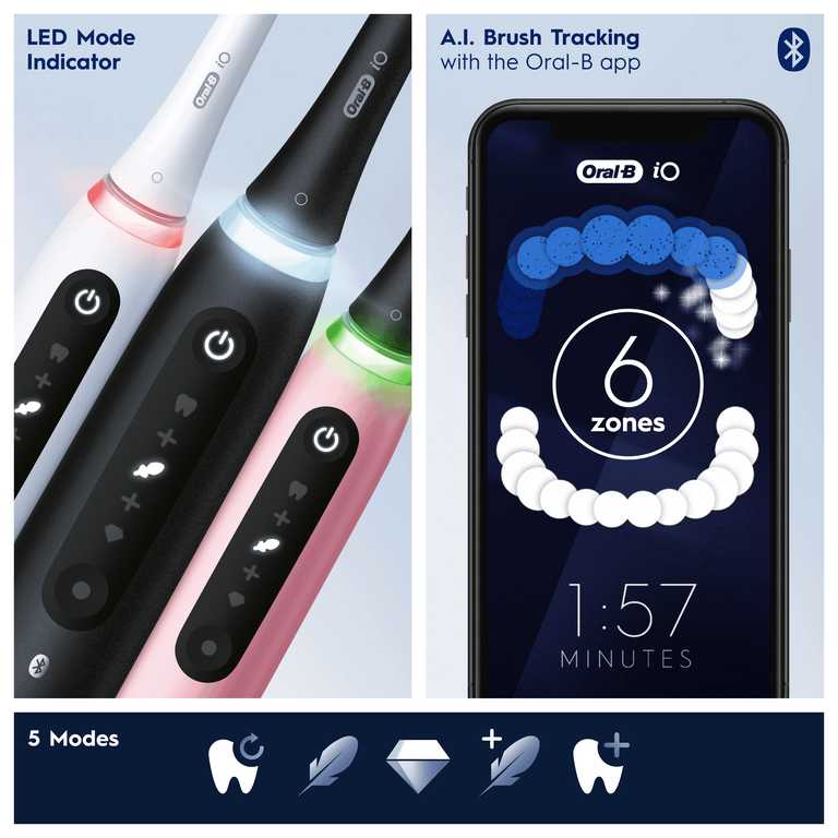 Oral-B iO Series 5 Elektrinis Dantų Šepetėlis - Baltas Premium Smart