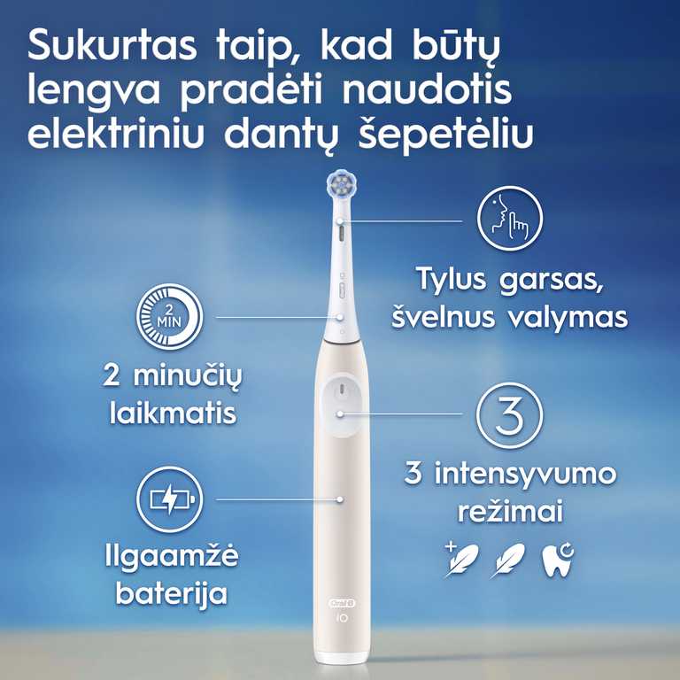 Oral-B iO2 Elektrinis Dantų Šepetėlis Calm Pink - Rožinė Smart Entry