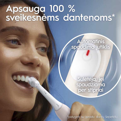 Oral-B iO2 Elektrinis Dantų Šepetėlis Calm Pink - Rožinė Smart Entry