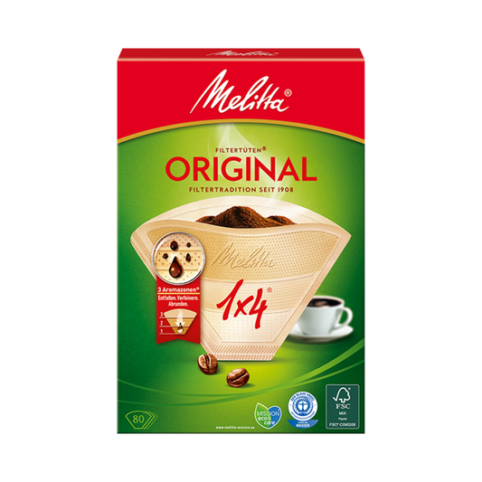 Melitta Original 1x4 Kavos Aparatų Filtras - 80 vnt. Pakuotė