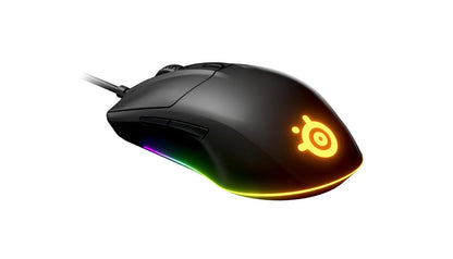 SteelSeries Rival 3 – laidinė žaidimų pelė, 8500 DPI, 3 zonų RGB apšvietimas, juoda