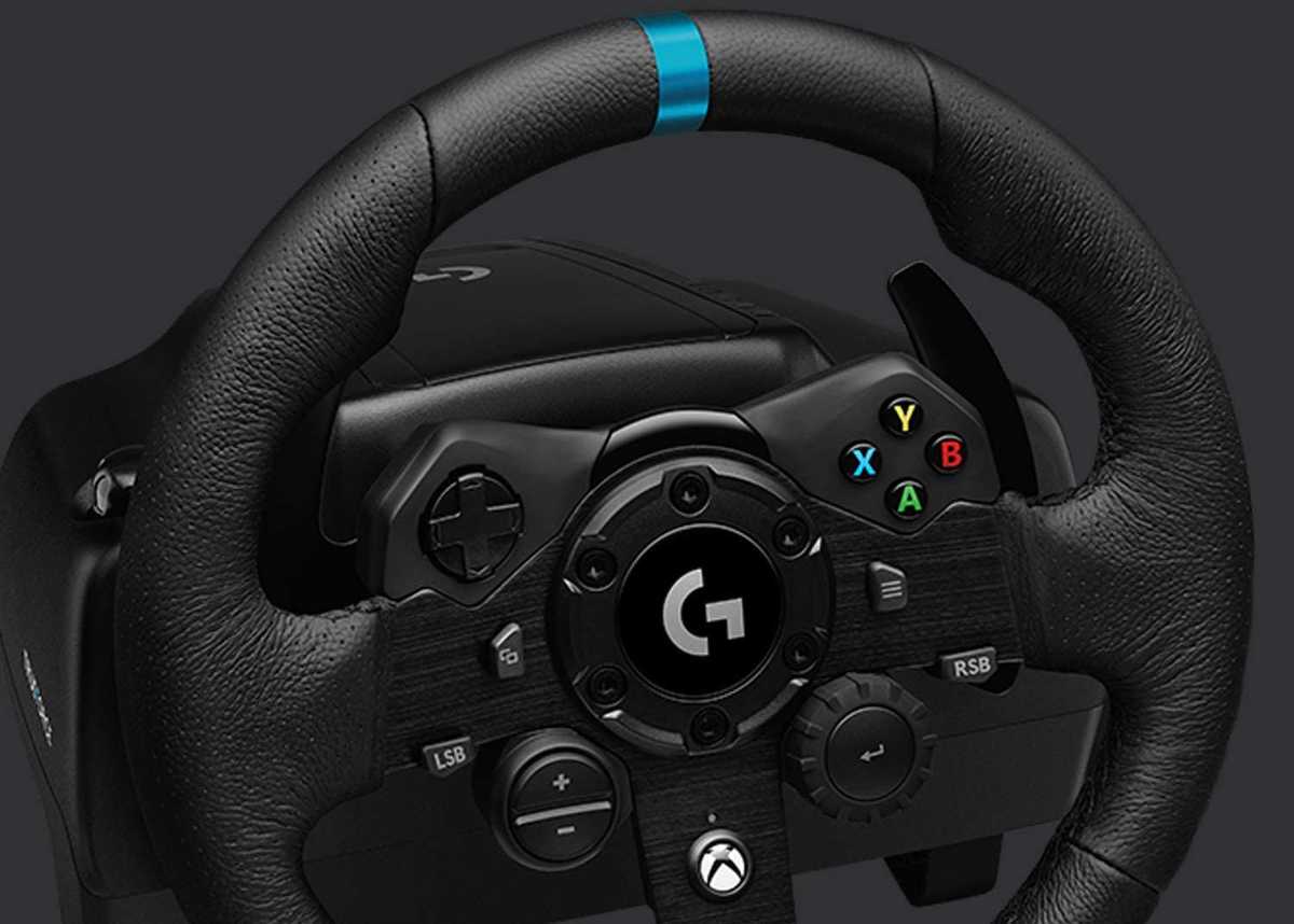 Logitech G923 sacīkšu spēļu stūre Xbox/PC — TrueForce tehnoloģija