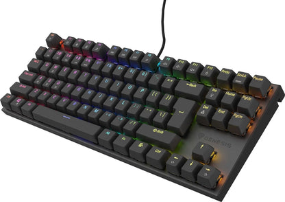 Klaviatūra Genesis Thor 303 TKL RGB, Outemu Brown, EN (US), juoda