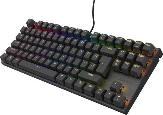 Klaviatūra Genesis Thor 303 TKL RGB, Outemu Brown, EN (US), juoda