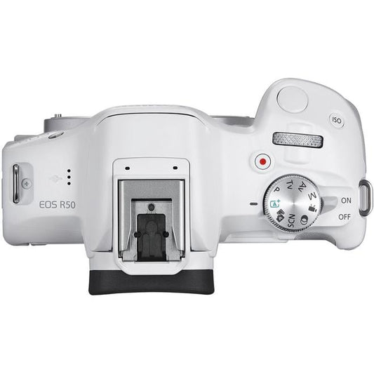 Aparat bezlusterkowy Canon EOS R50 – 24,2 MP APS-C + obiektyw RF-S 18–45 mm